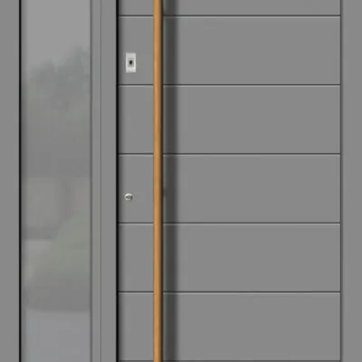 Haustür aus Holz und Aluminium